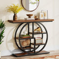 Console gris clair 6 etageres, style industriel bois ingenierie pour salon