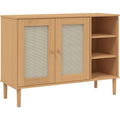 Bahut marron style rustique, 2 portes