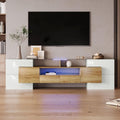 200 x 30 x 60.7 cm marron meuble TV en verre