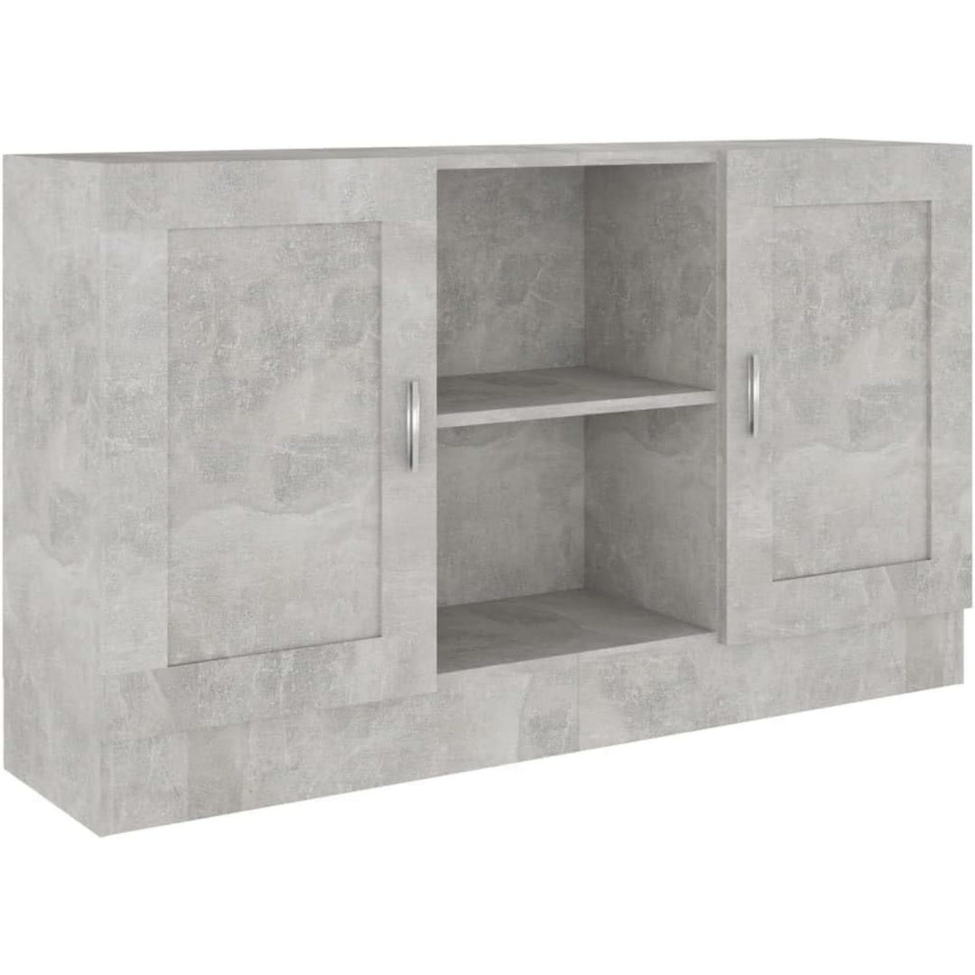 Gris buffet en bois d'ingenierie avec 2 portes