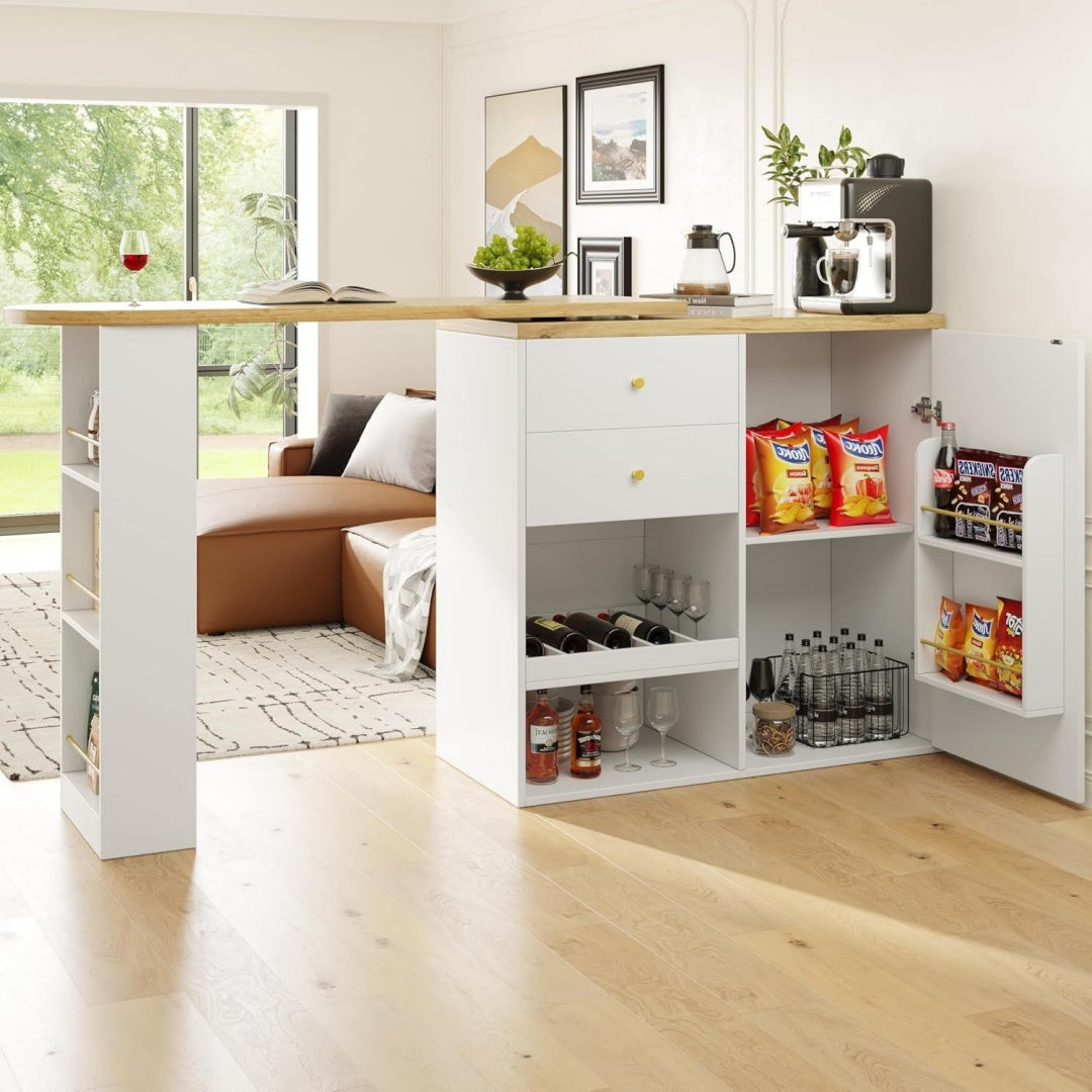 Table a manger beige 105 cm, de style contemporain