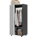 Armoire gris avec 3 etageres et des roulettes design