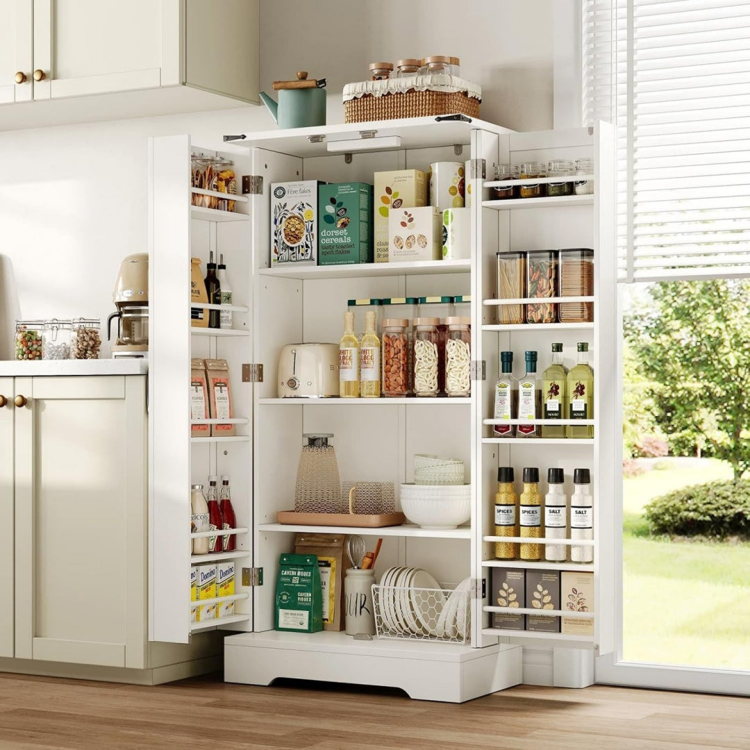 Credence creme avec 2 portes, metal