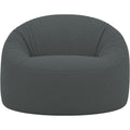 Fauteuil poire moderne gris fonce