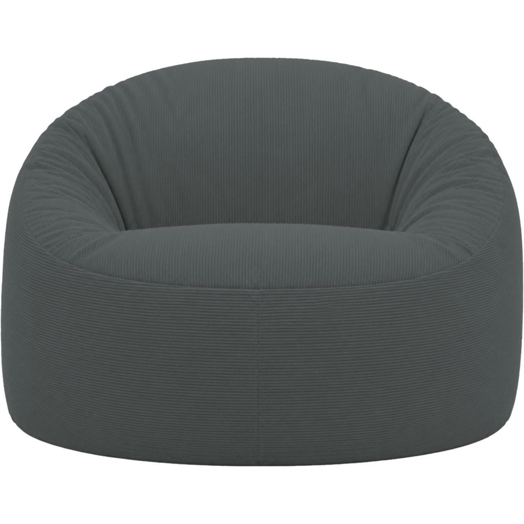 Fauteuil poire moderne gris fonce