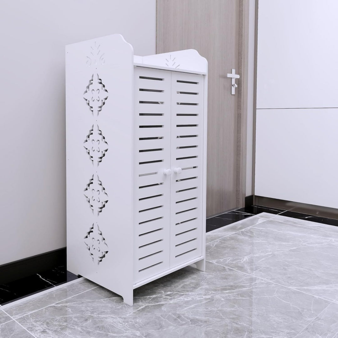 Joli meuble sur pied gris clair
