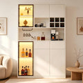 Vitrine beige epure 2 portes et 2 tiroirs 120 x 33 x 200 cm
