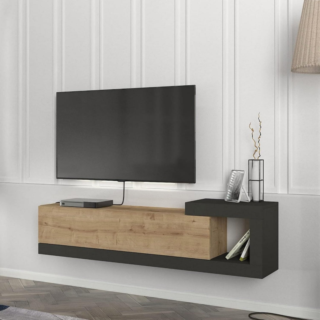 Meuble TV design moderne gris