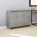 Buffet de rangement gris 3 portes 102 x 33 x 75 cm