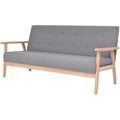 Canape gris en bois massif 67 x 158 x 73.5 cm