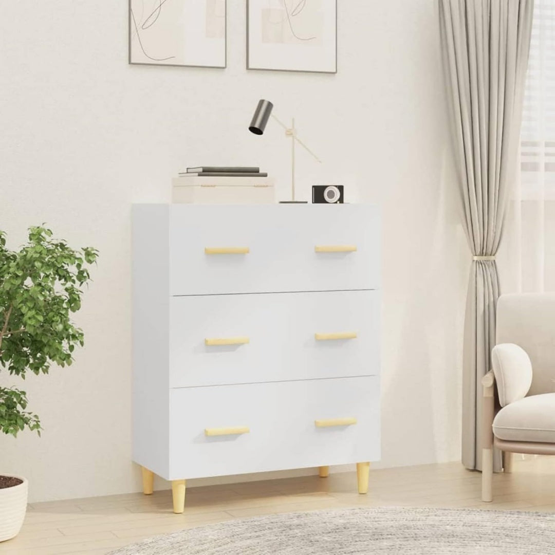 Buffet gris clair 105 cm, ideal pour petit espace