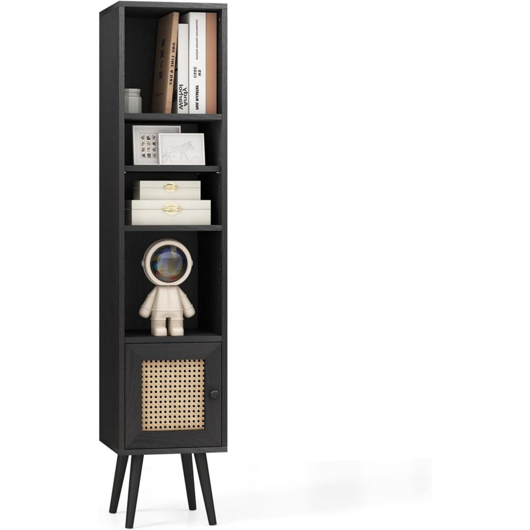 Bibliotheque noir 29.5 x 29.5 x 137 cm pour cuisine