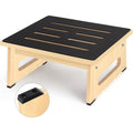 Marchepied pliable marron finition bois