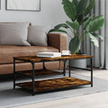 Table basse gris 90 x 49 x 40 cm elegant