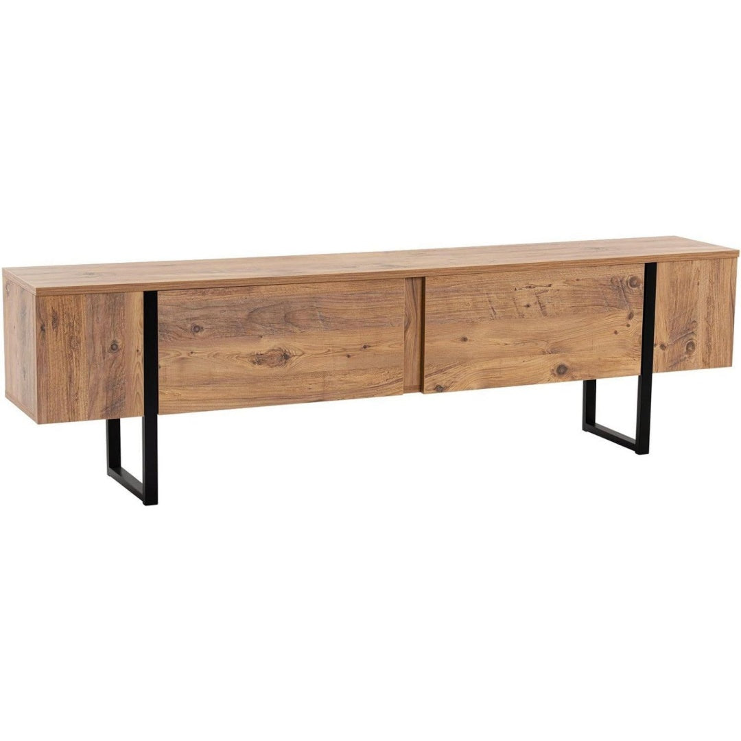 Caractere Moderne, meuble TV marron en bois