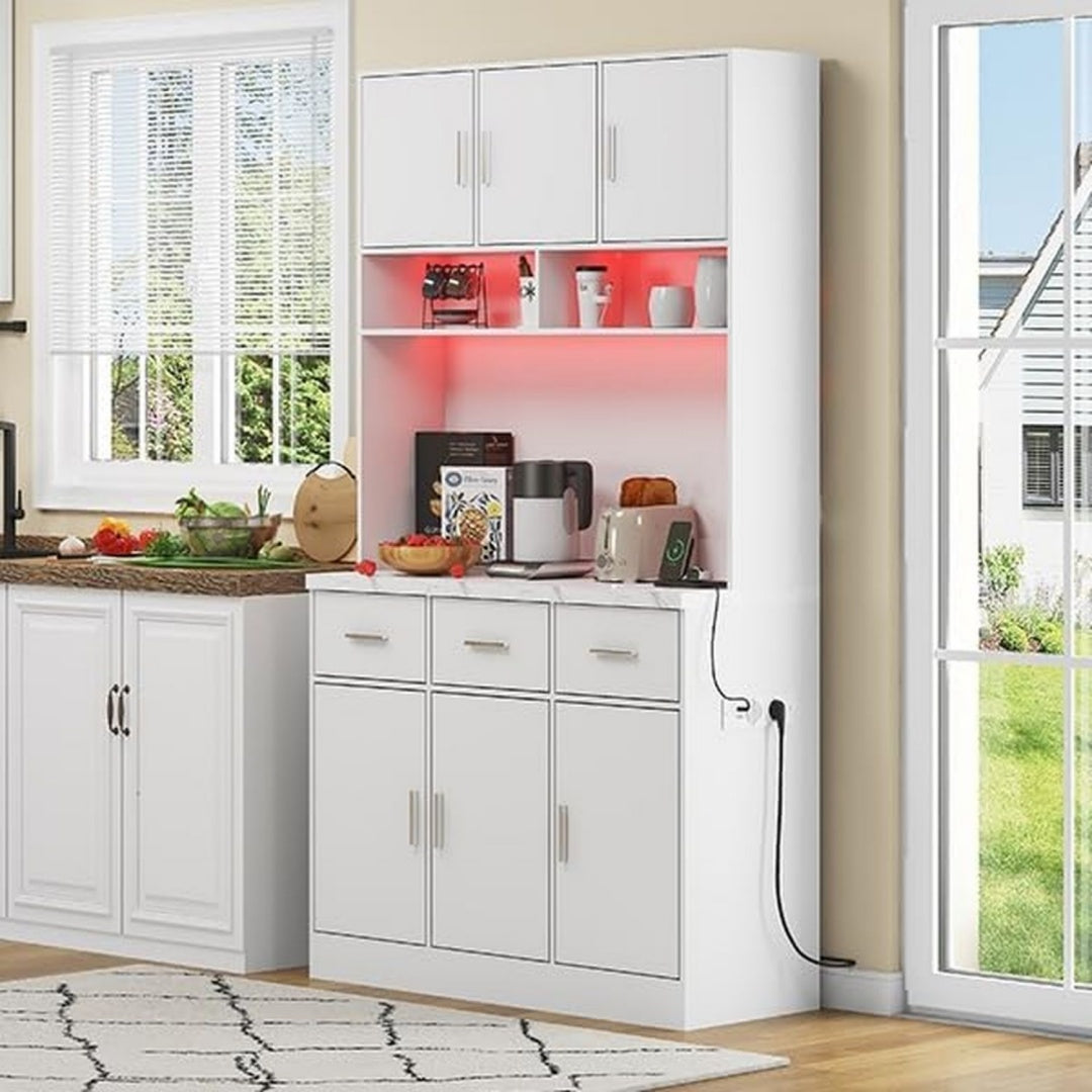 Buffet gris clair finition soignee 100 x 40 x 180 cm