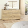 Commode en bois beige design epure