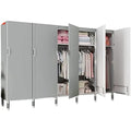 Armoire gris, 205 x 50 x 172 cm, pliable