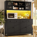 Buffet noir authentique contemporain 140 x 38.5 x 180 cm
