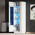 Vaisselier haut gris fonce 3 etageres reglables, bois ingenierie et design moderne