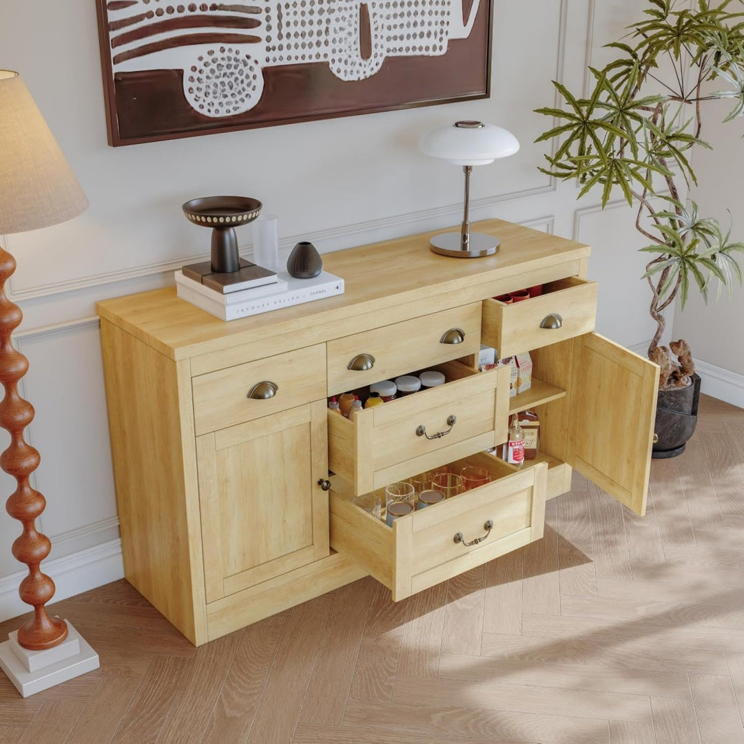 Buffet piece maitresse contemporain marron