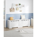 Chaleureux banc de rangement gris clair 40 x 150 x 48 cm