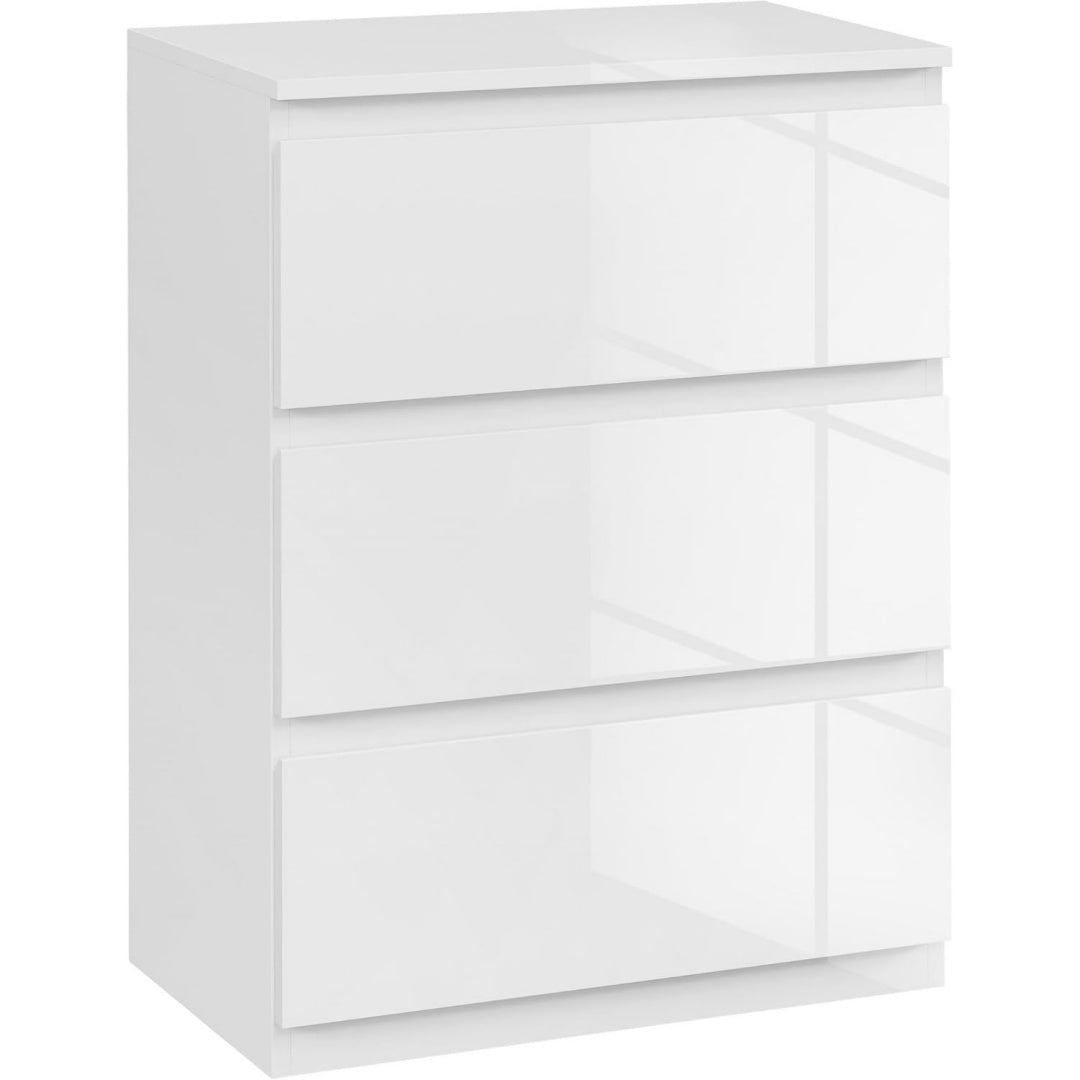 Chiffonnier gris clair 4 tiroirs minimaliste