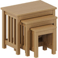 Meuble contemporaine table imbriquee marron en bois