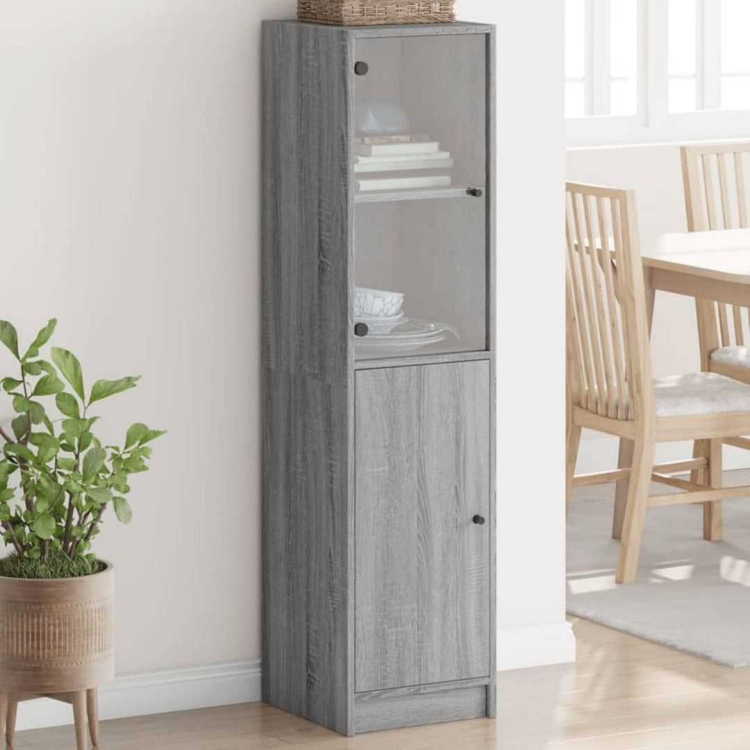 Buffet gris clair 35 x 37 x 142 cm