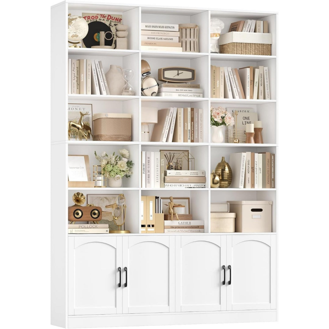 Bibliotheque d'appoint gris clair en acier 150 x 23.7 x 209 cm