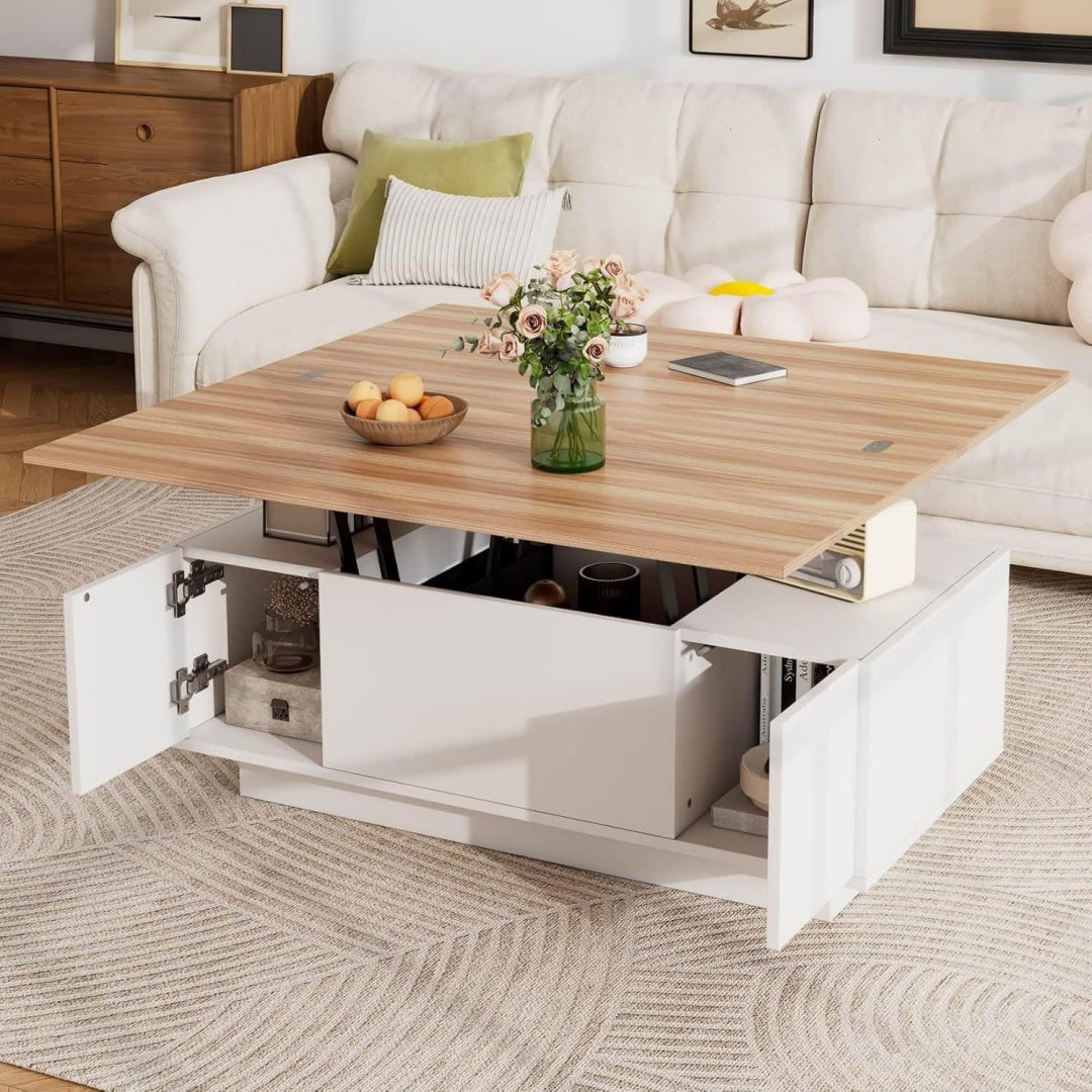Design moderne table basse gris clair 100 x 50 x 43 cm