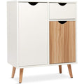 Credence gris clair bois ingenierie, a 2 portes 1 tiroir pour cuisine