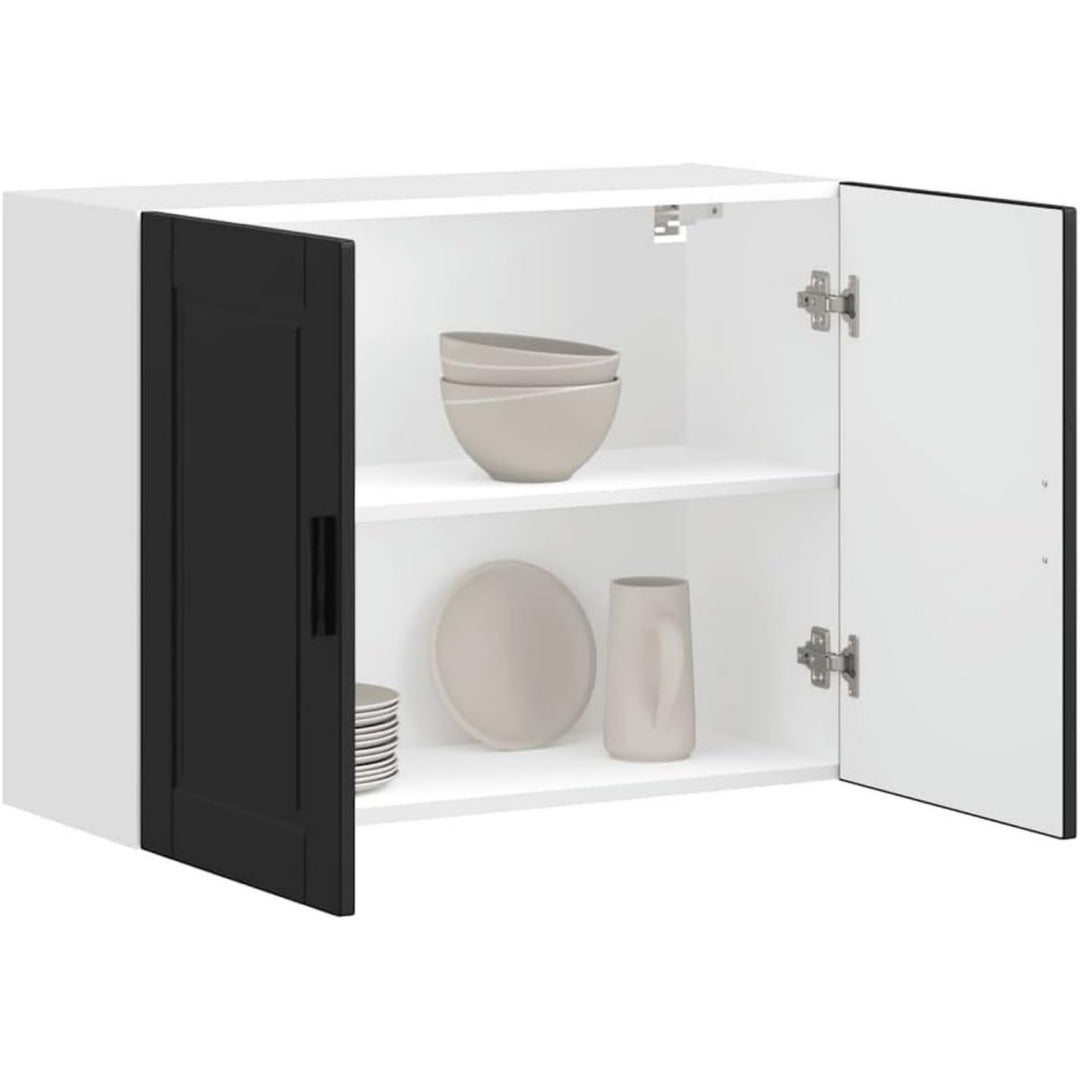 Raffine salon, rangement haut gris en bois