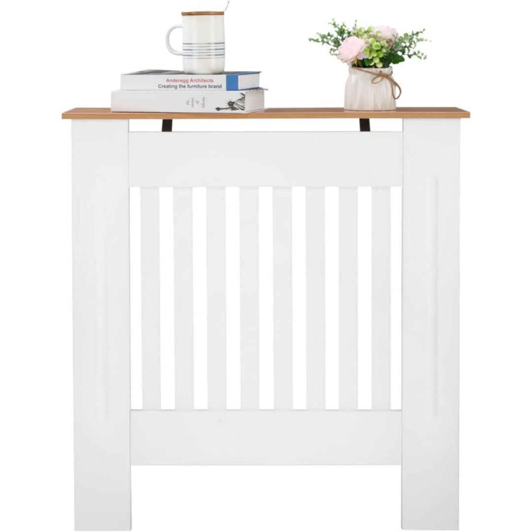 Cache-radiateur gris clair en MDF