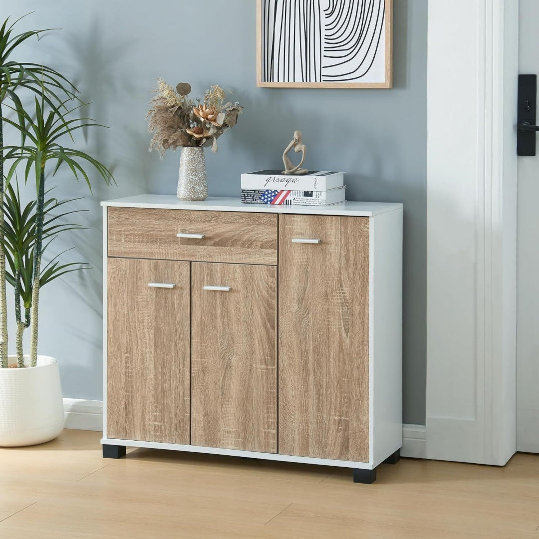 Commode design moderne marron 28 x 80 x 72 cm
