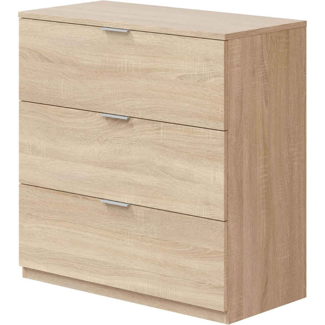 Commode beige 3 tiroirs moderne