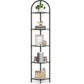 Gris clair etagere d'angle allure contemporaine