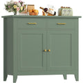 Enfilade vert a 2 portes 2 tiroirs design moderne metal