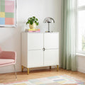 Commode gris clair 4 portes 89.5 x 80 x 35 cm
