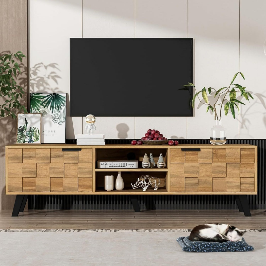 Meuble TV gris style classique